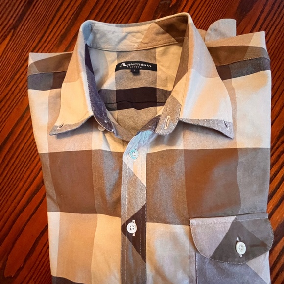 Original Aquascutum London Large Check Dress Shirt - Picture 3 of 5